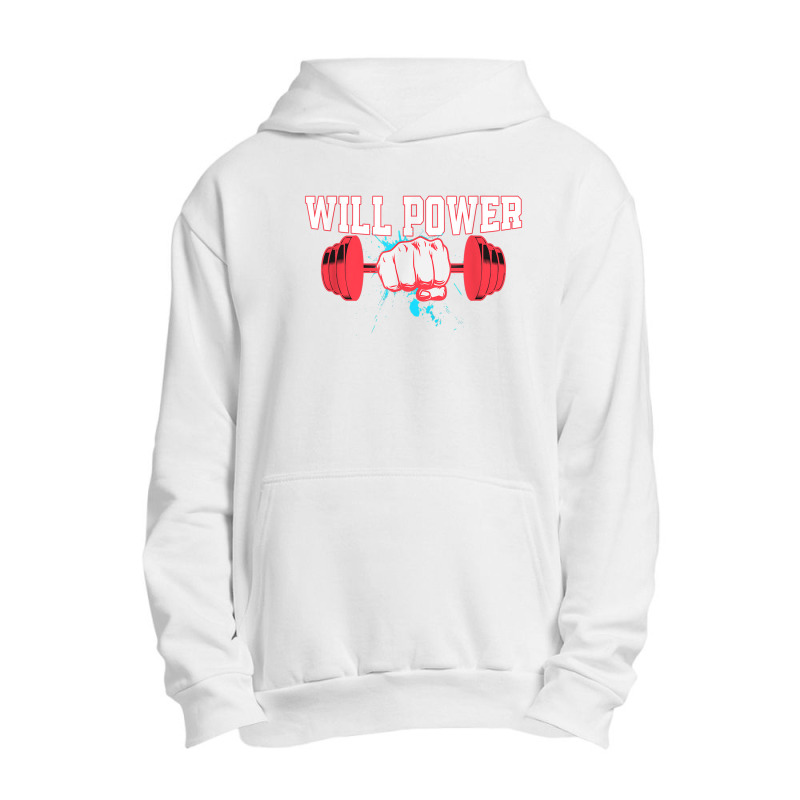 Will Power   Barbell   Gym   Powerlifting Urban Pullover Hoodie | Artistshot