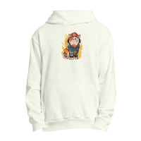 Firefighter Cat Urban Pullover Hoodie | Artistshot