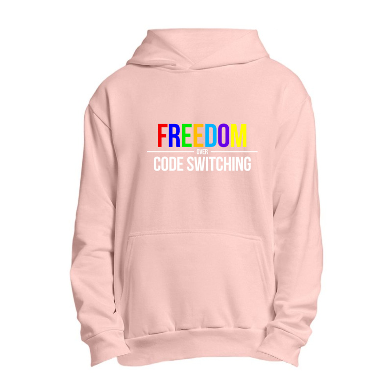 Freedom Over Code Switching Rainbow Long Sleeve T Shirt Urban Pullover Hoodie | Artistshot