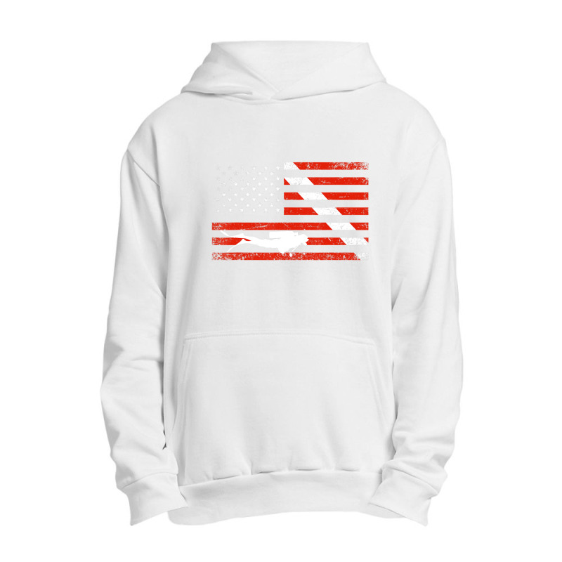 Diver Down Dive Flag Scuba Diving American Flag Urban Pullover Hoodie | Artistshot