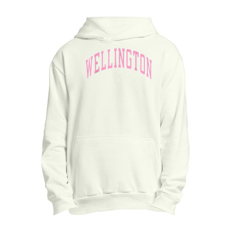 Wellington Florida Fl Varsity Style Pink Text Urban Pullover Hoodie | Artistshot