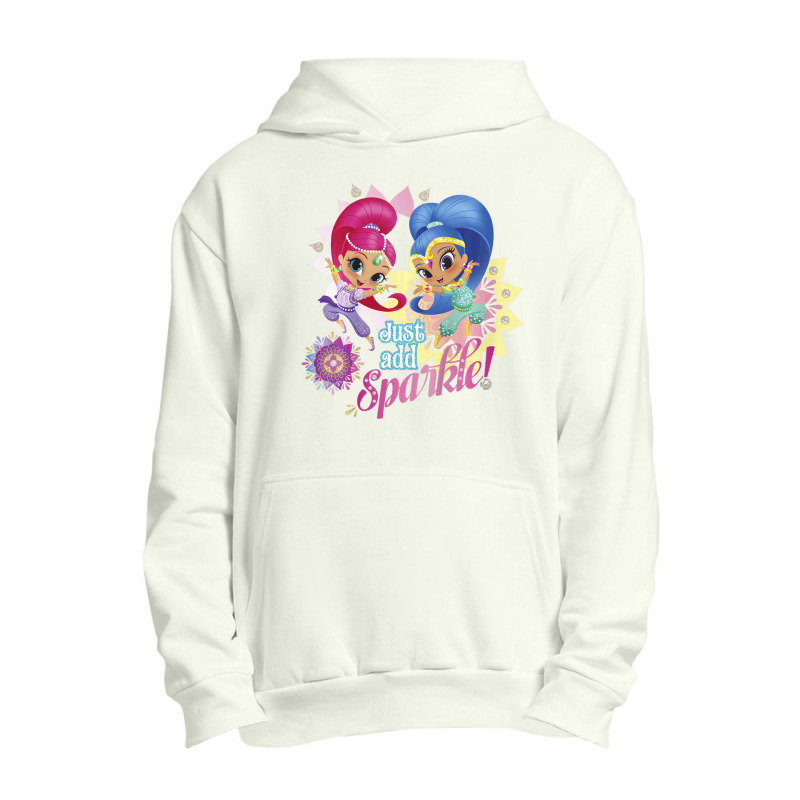 Kids Shimmer And Shine Just Add Sparkle Dancing Portrait Urban Pullover Hoodie | Artistshot