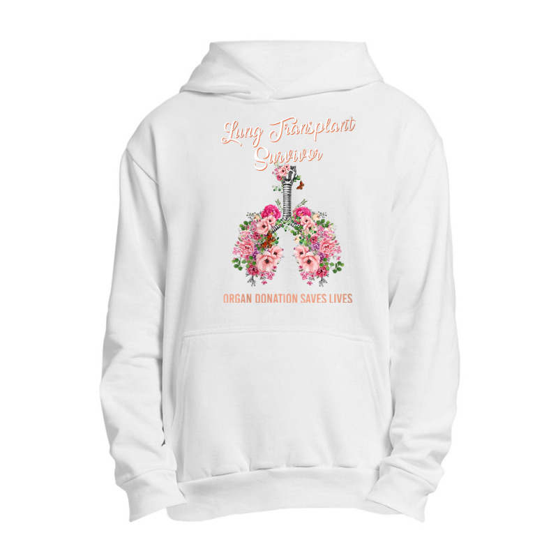 Womens Lung Transplant Survivor Organ Donation Saves Lives Floral V Ne Urban Pullover Hoodie by cm-arts | Artistshot