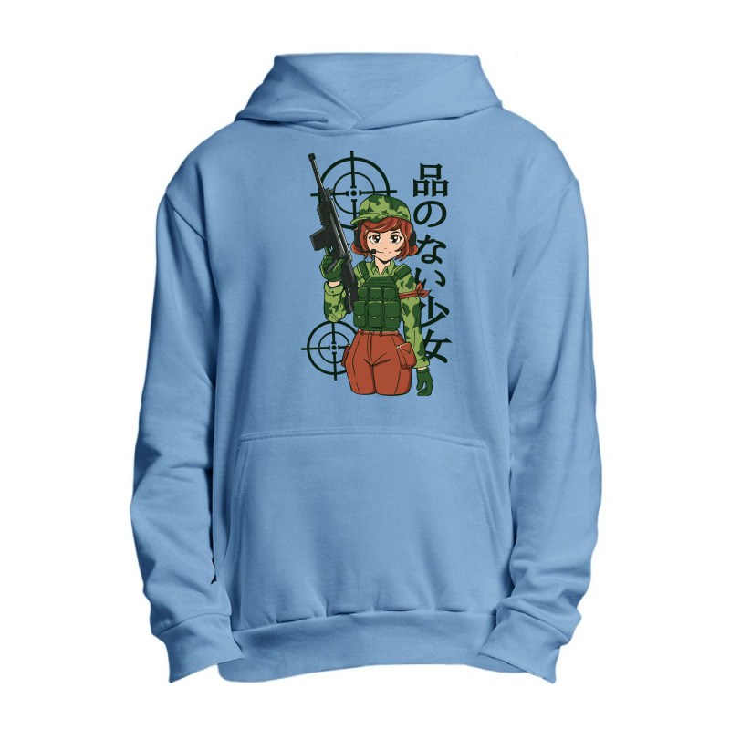 Anime Soldier Girl Urban Pullover Hoodie | Artistshot