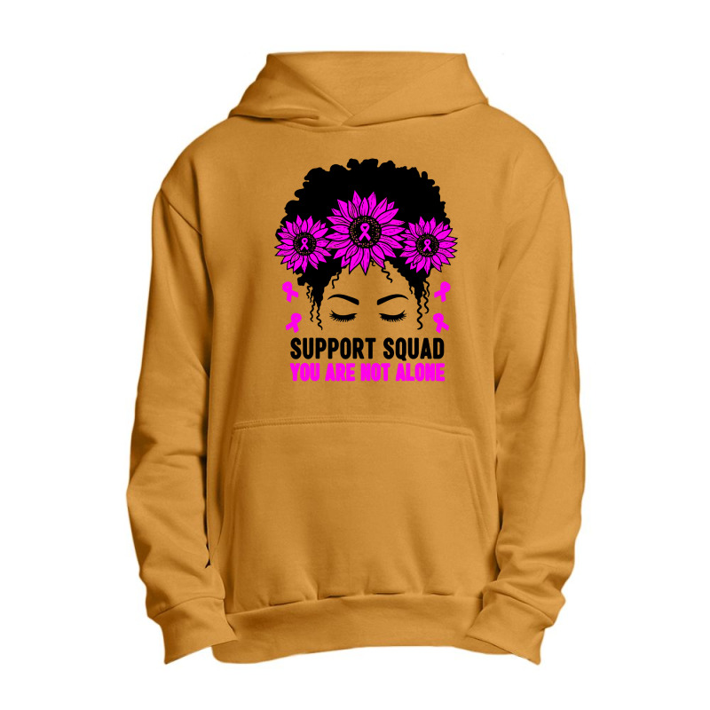 Awareness Support Squad Messy Bun Pink Warrior Urban Pullover Hoodie | Artistshot