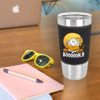 Booooks Ghost Boo Read Books Library Teacher Moon Bookworm Leatherette Tumbler | Artistshot