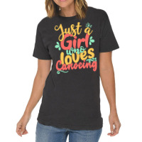 Just A Girl Who Love T  Shirt Just A Girl Who Loves Canoeing Gift Prod Vintage T-shirt | Artistshot