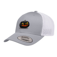 Scary Jack O Lantern Halloween Retro Trucker Cap | Artistshot