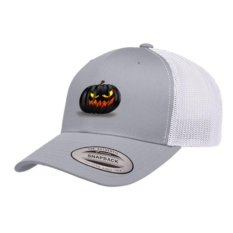 Scary Jack O Lantern Halloween Retro Trucker Cap | Artistshot