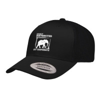 Easily Distracted By Elephants | Funny Zoo Retro Trucker Cap | Artistshot