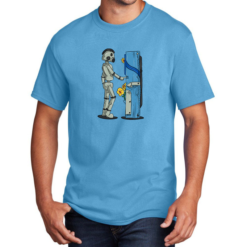 The Robot And The Vending Machine Basic T-shirt | Artistshot