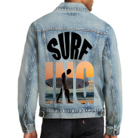 Surfing Men Denim Jacket | Artistshot