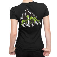 Green Monster Hand Ladies Fitted T-shirt | Artistshot