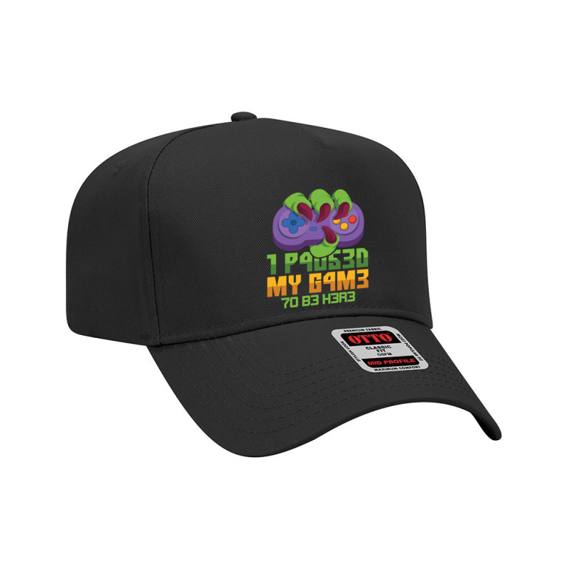 I Paused My Game To Be Here Mmo Rpg Orc Gift Adjustable Baseball Cap by FRANCISMATANZA | Artistshot