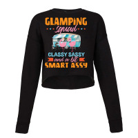 Glamping Squad Classy Sassy And A Bit Smart Assy Cute Flamingo Camping Cropped Sweater | Artistshot