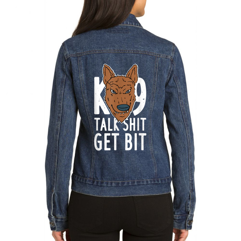 K9 German Shepherd Police Dog  Cop Peacemaker Crime Ladies Denim Jacket | Artistshot