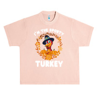 Thanksgiving Turkey I'm The Sporty Turkey Funny Turkey Day Gift Urban Heavy T-shirt | Artistshot