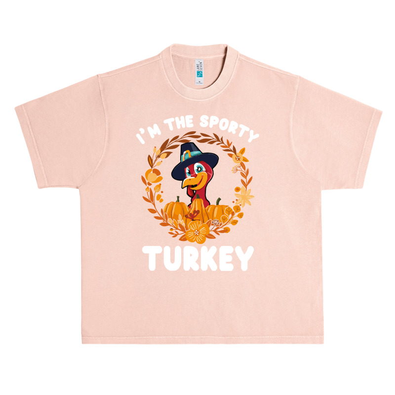 Thanksgiving Turkey I'm The Sporty Turkey Funny Turkey Day Gift Urban Heavy T-shirt | Artistshot