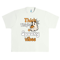 Thick Thighs Spooky Vibes Thick Thighs Spooky Vibes - Retro Groovy Vin Urban Heavy T-shirt | Artistshot