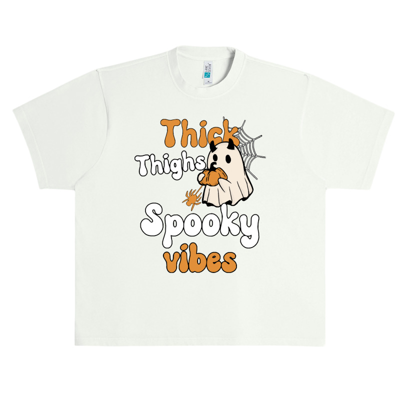 Thick Thighs Spooky Vibes Thick Thighs Spooky Vibes - Retro Groovy Vin Urban Heavy T-shirt | Artistshot