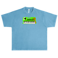 Retro Green Keyboard Synthesiser - Glitchy Mix Urban Heavy T-shirt | Artistshot