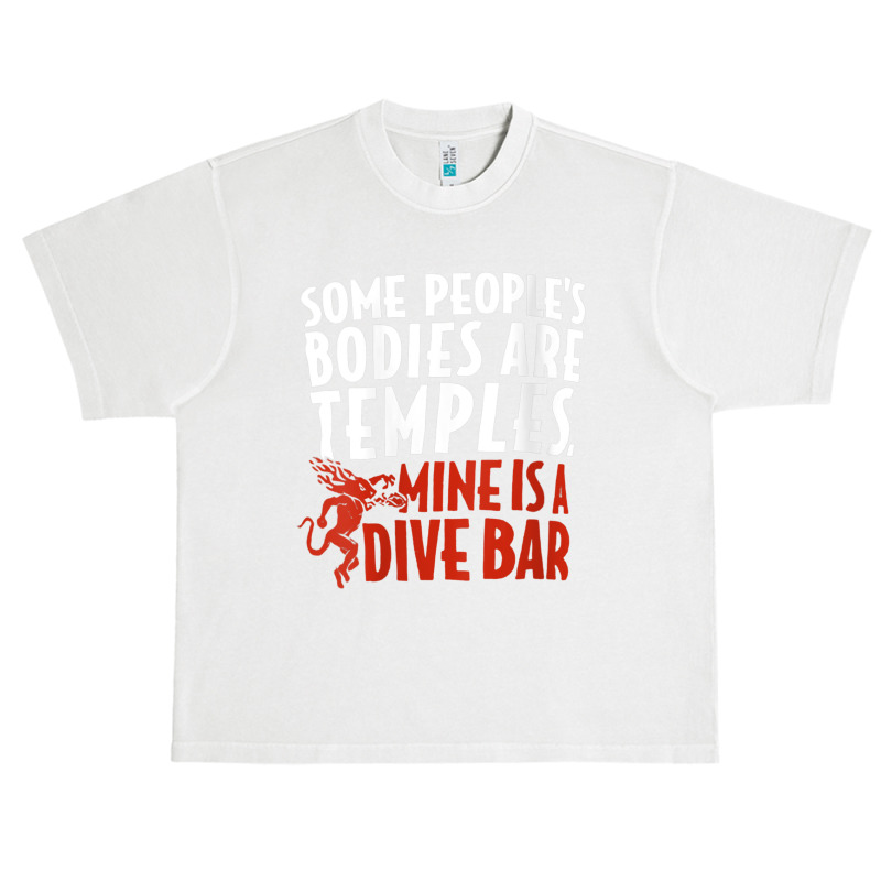 Womens Some People's Bodies Are Temples Mine Is A Dive Bar V Neck T Sh Urban Heavy T-shirt by cm-arts | Artistshot