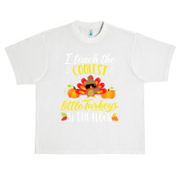 I Teach The Coolest Turkeys The Flock Thanksgiving Teacher Urban Heavy T-shirt | Artistshot