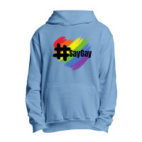 Say Gay Hashtag Lgbt Pride Florida Is Gay Urban Pullover Hoodie | Artistshot