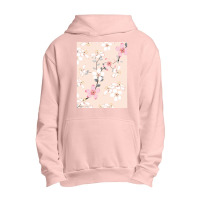 Seamless Pattern Pink Wild Flowers Isolated Pastel Urban Pullover Hoodie | Artistshot