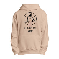 It Makes Me Happy Triathlon Urban Pullover Hoodie | Artistshot