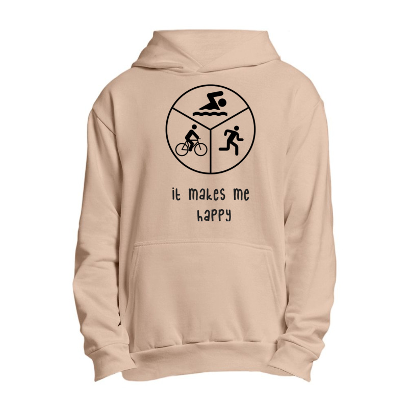 It Makes Me Happy Triathlon Urban Pullover Hoodie by YAMARIMULERO | Artistshot