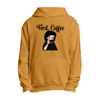 First, Coffee Urban Pullover Hoodie | Artistshot