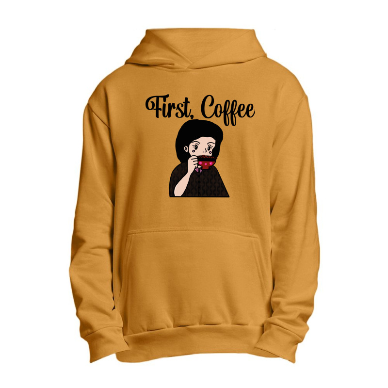 First, Coffee Urban Pullover Hoodie by cm-arts | Artistshot