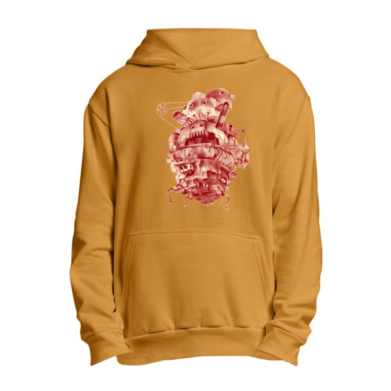 Howl_s Moving Castle In Red Urban Pullover Hoodie by cm-arts | Artistshot