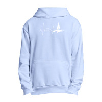 Catamaran Sailing Heartbeat Double Hull Boat Urban Pullover Hoodie | Artistshot