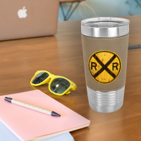 Railroad Crossing Sign 1935 Train Warning Symbol Leatherette Tumbler | Artistshot