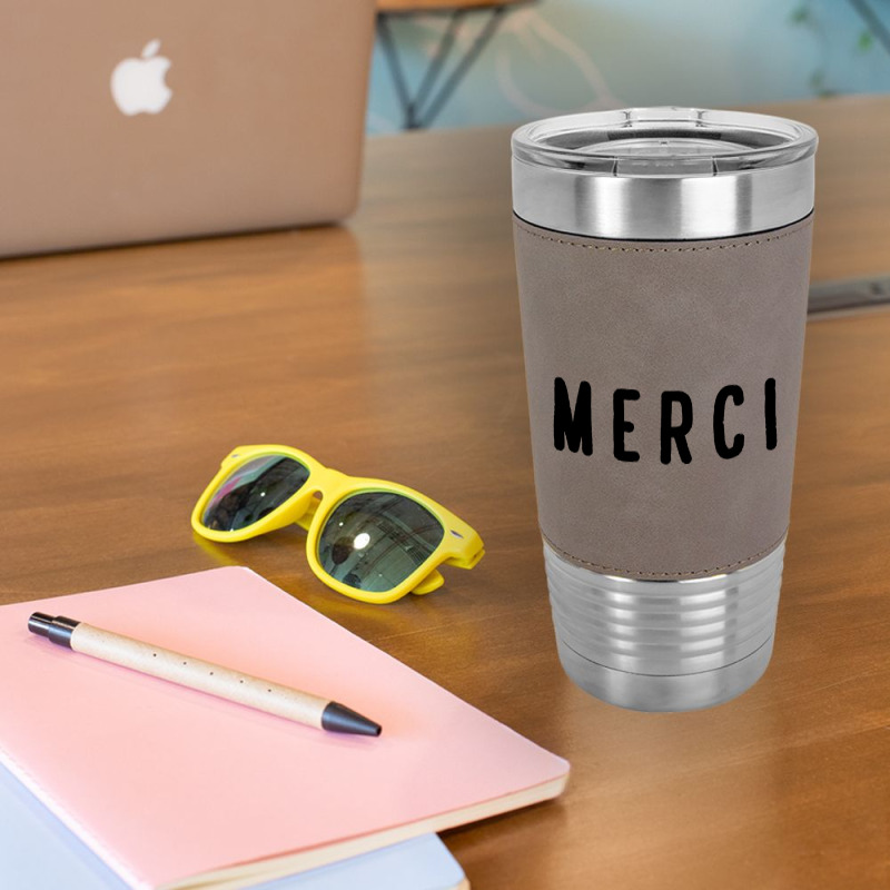 Noun Merci Thank You Translation Leatherette Tumbler | Artistshot