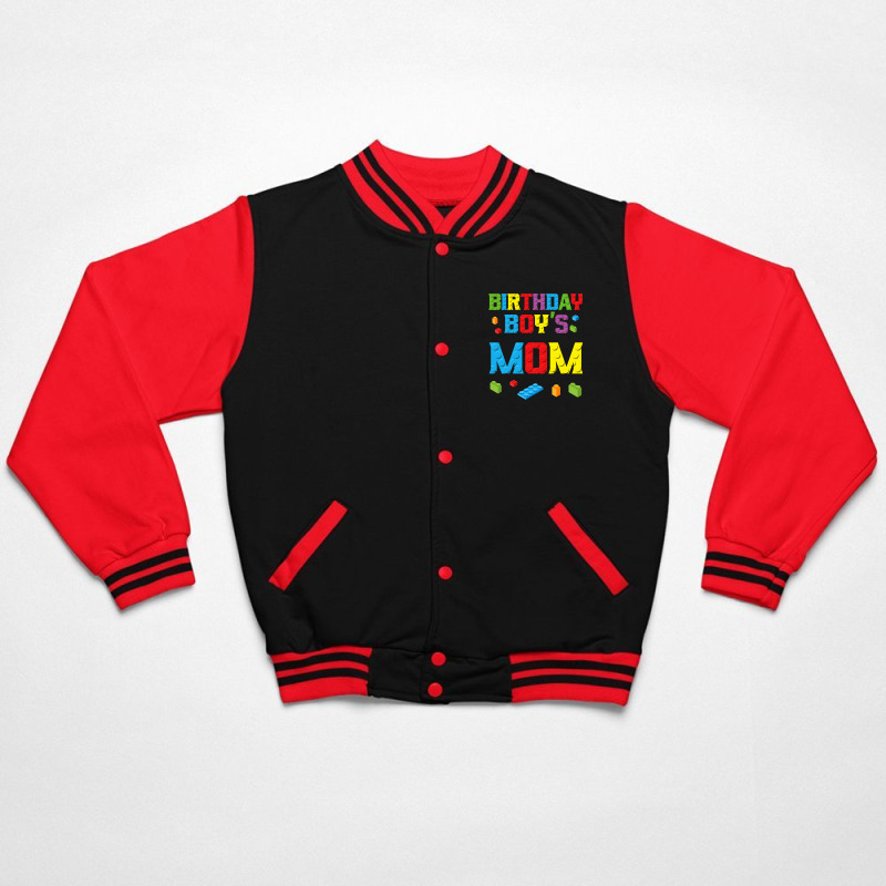 Master Builder Birthday Boy's Mom Building Bricks Blocks  Copy Bomber Jacket | Artistshot