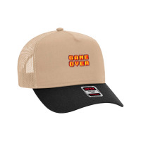 Game Over Vintage Retro Video Games Gaming Gift Arcade T Shirt Mesh Back Trucker Hat | Artistshot