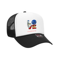 Lafayette   Love   The Heart Of Acadiana Foam Trucker Hat | Artistshot