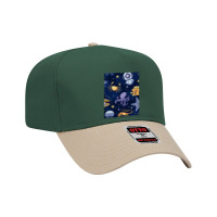 Marine Seamless Pattern Thin Line Memphis Style 1 Adjustable Baseball Cap | Artistshot