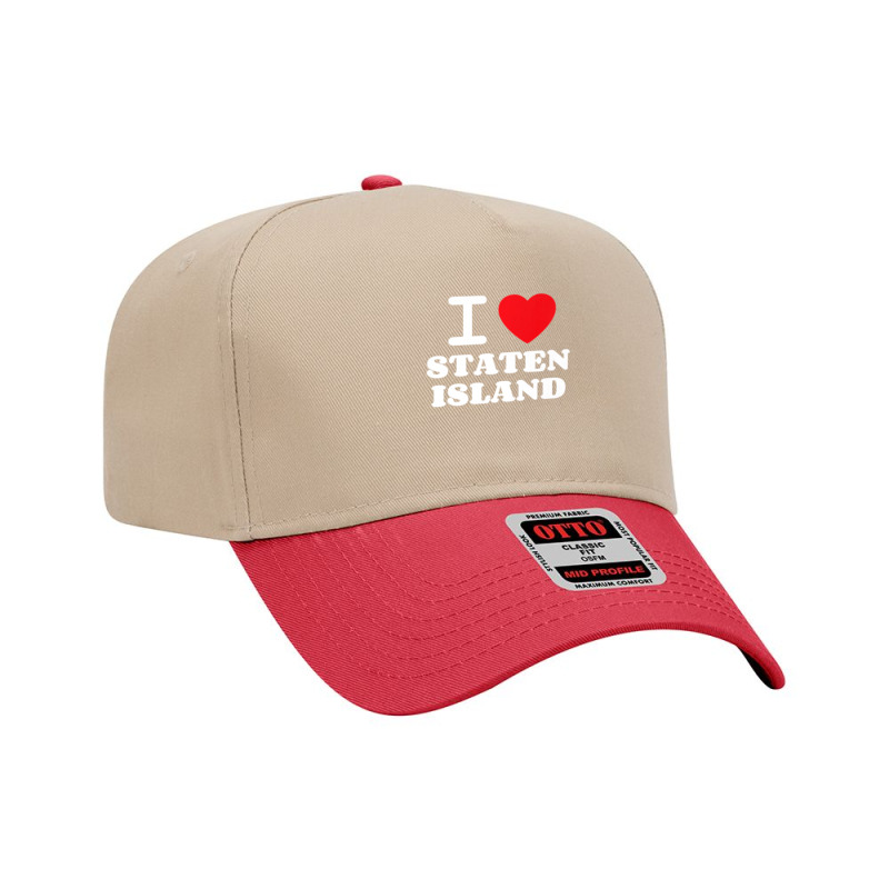 I Love Staten Island Premium T Shirt Adjustable Baseball Cap by Michael Ellis | Artistshot