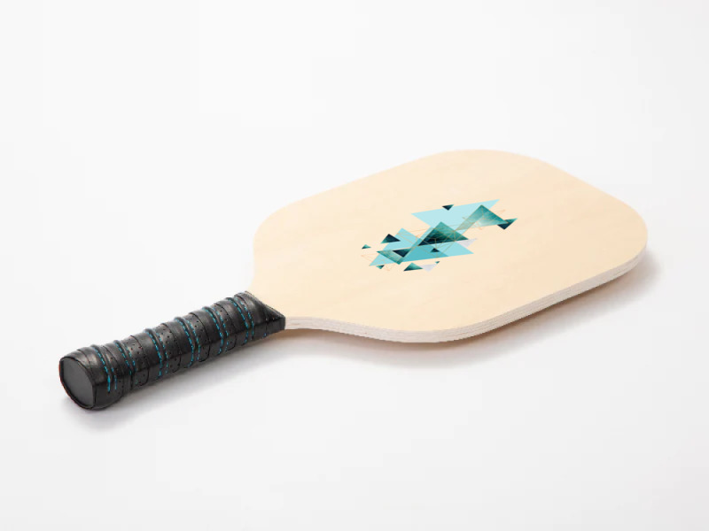 Geometric Triangle Compilation In Teal Pickleball Paddle | Artistshot