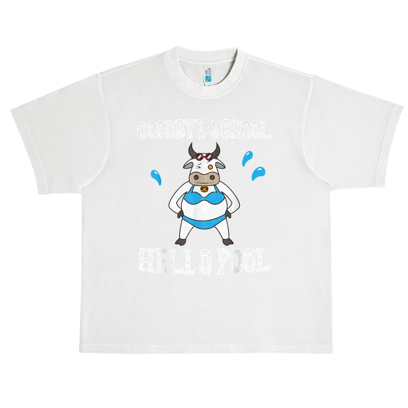 Goodbye School Hello Pool Last Day Of School Cow Urban Heavy T-shirt | Artistshot