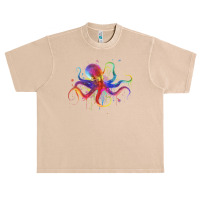 Dripping Rainbow Octopus Psychedelic Urban Heavy T-shirt | Artistshot