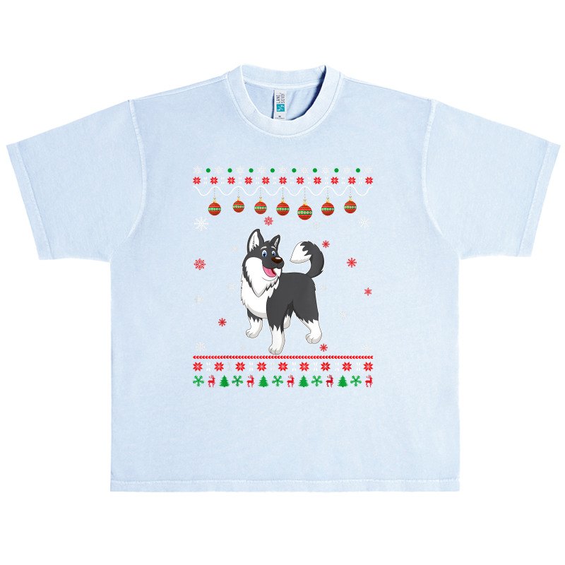 Alaskan Malamute Dog Ugly Design Matching Ugly Christmas T Shirt Urban Heavy T-shirt | Artistshot