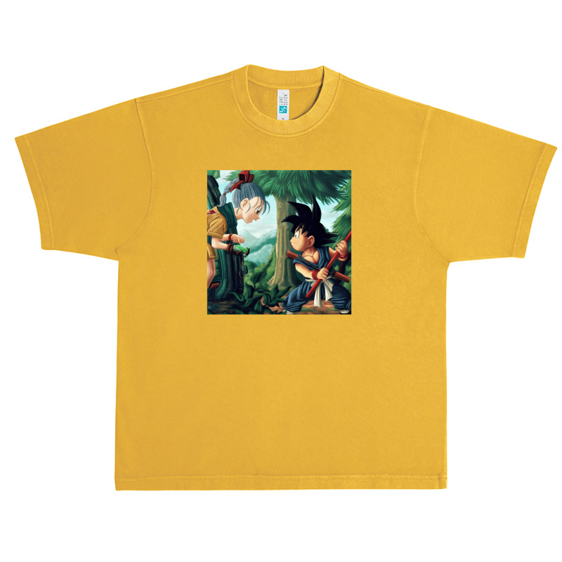 The First Meeting Between Goku And Bulma Gift Urban Heavy T-shirt | Artistshot