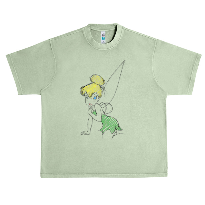 Peter Pan Tinker Bell Sketch Portrait Urban Heavy T-shirt by CrawfordMoes | Artistshot