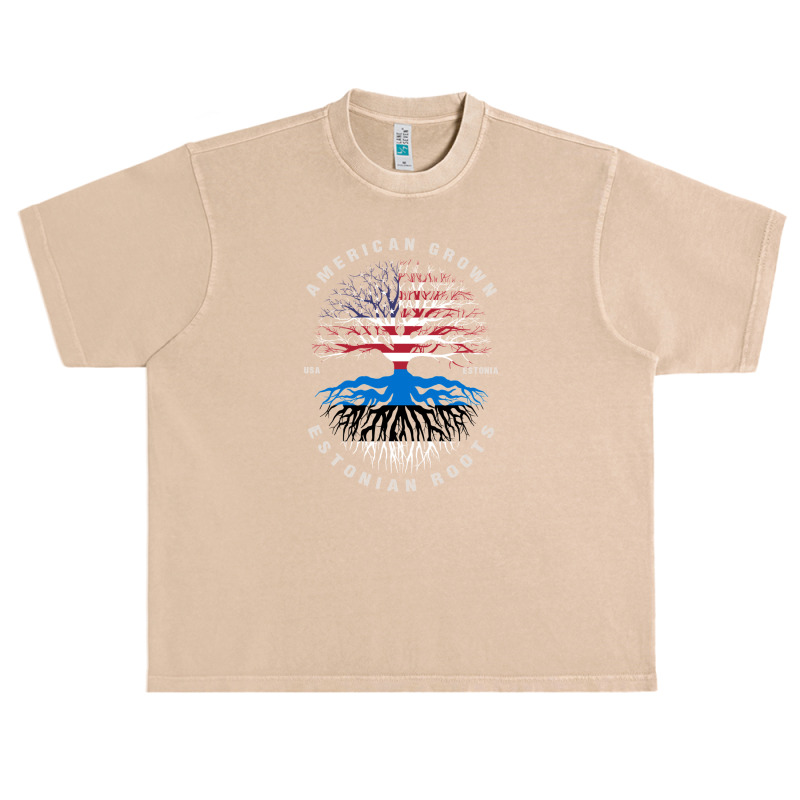 American Grown Estonian Roots Estonia Flag Urban Heavy T-shirt | Artistshot