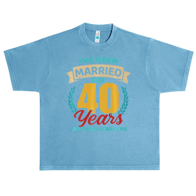 Married For 40 Years 40th Wedding Anniversary Premium Urban Heavy T-shirt by thutrinh | Artistshot